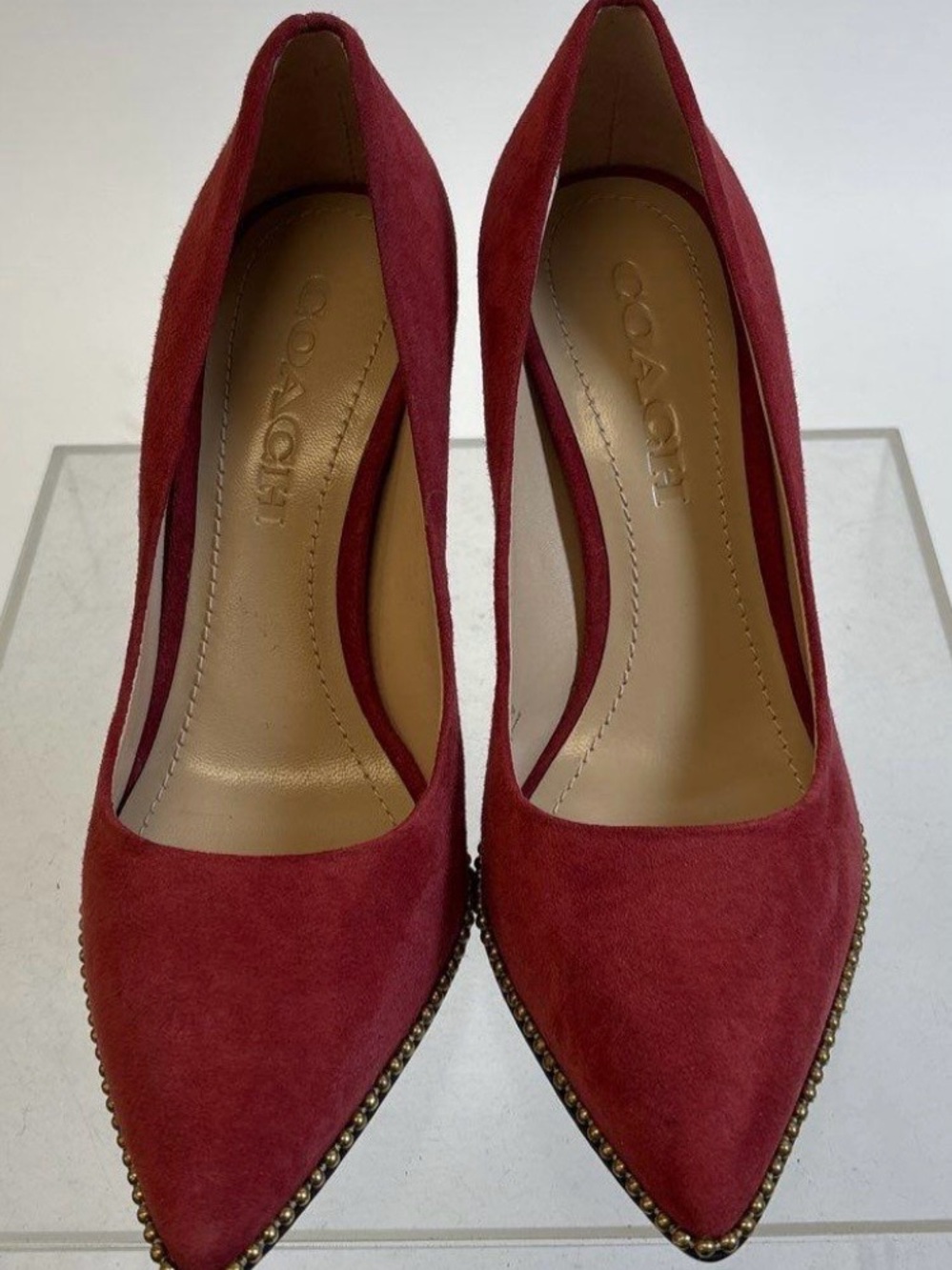 COACH® 85mm Waverly Pump with Beadchain - Picture 3 of 11